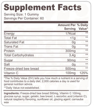 Load image into Gallery viewer, Bee bread gummies nutritional information