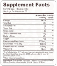 Load image into Gallery viewer, Bee powered nutritional information