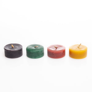 Beeswax Tea Lights in Colours by Bee Baltic