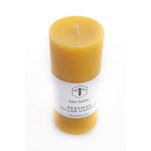 Natural Beeswax Pillar Candle by Bee Baltic