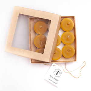 Natural Beeswax Tea Lights by Bee Baltic