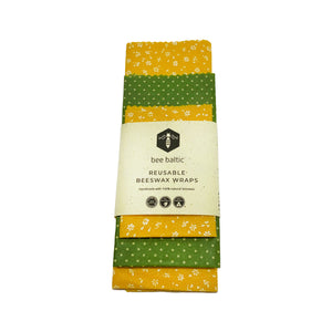 Beeswax Wraps Set of 3 by Bee Baltic