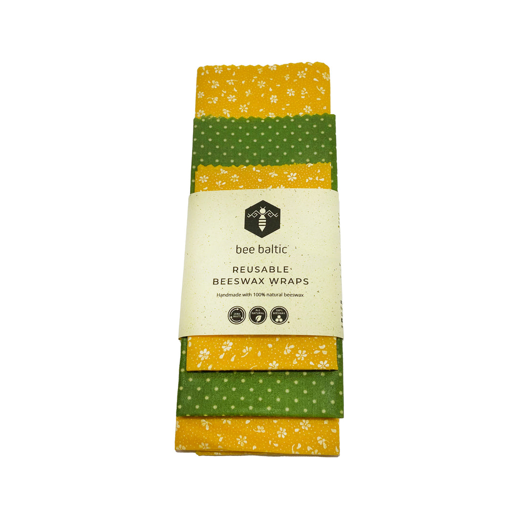Beeswax Wraps Set of 3 by Bee Baltic