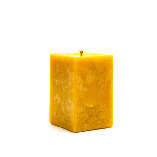 Natural beeswax square candle by Bee Baltic