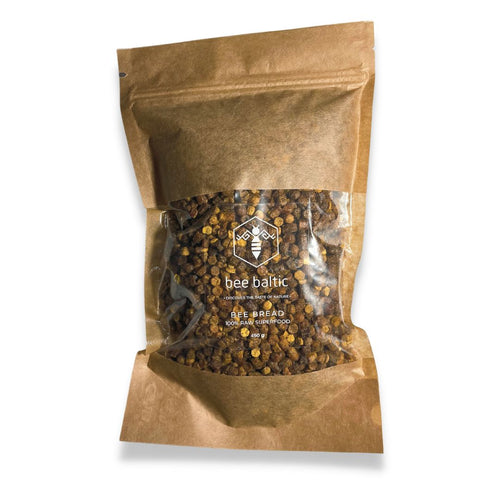 Raw bee bread from Bee Baltic in a bag