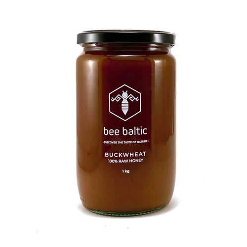 Raw Buckwheat Honey in 1kg by Bee Baltic