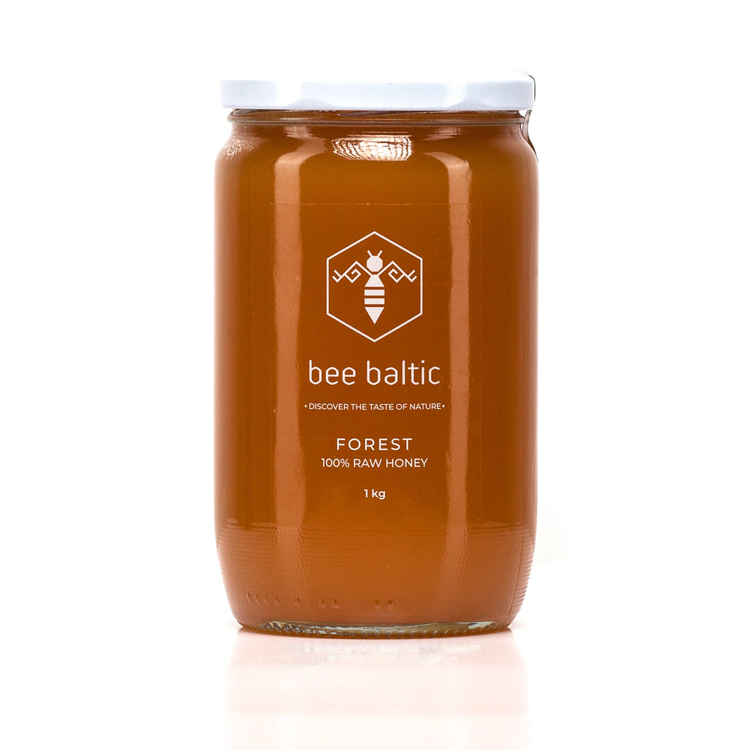Raw Forest Honey in 1kg by Bee Baltic